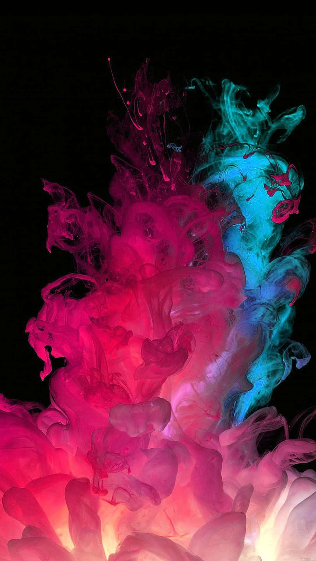 Coole,psychedelische Rosa Und Blaue Rauch Wallpaper