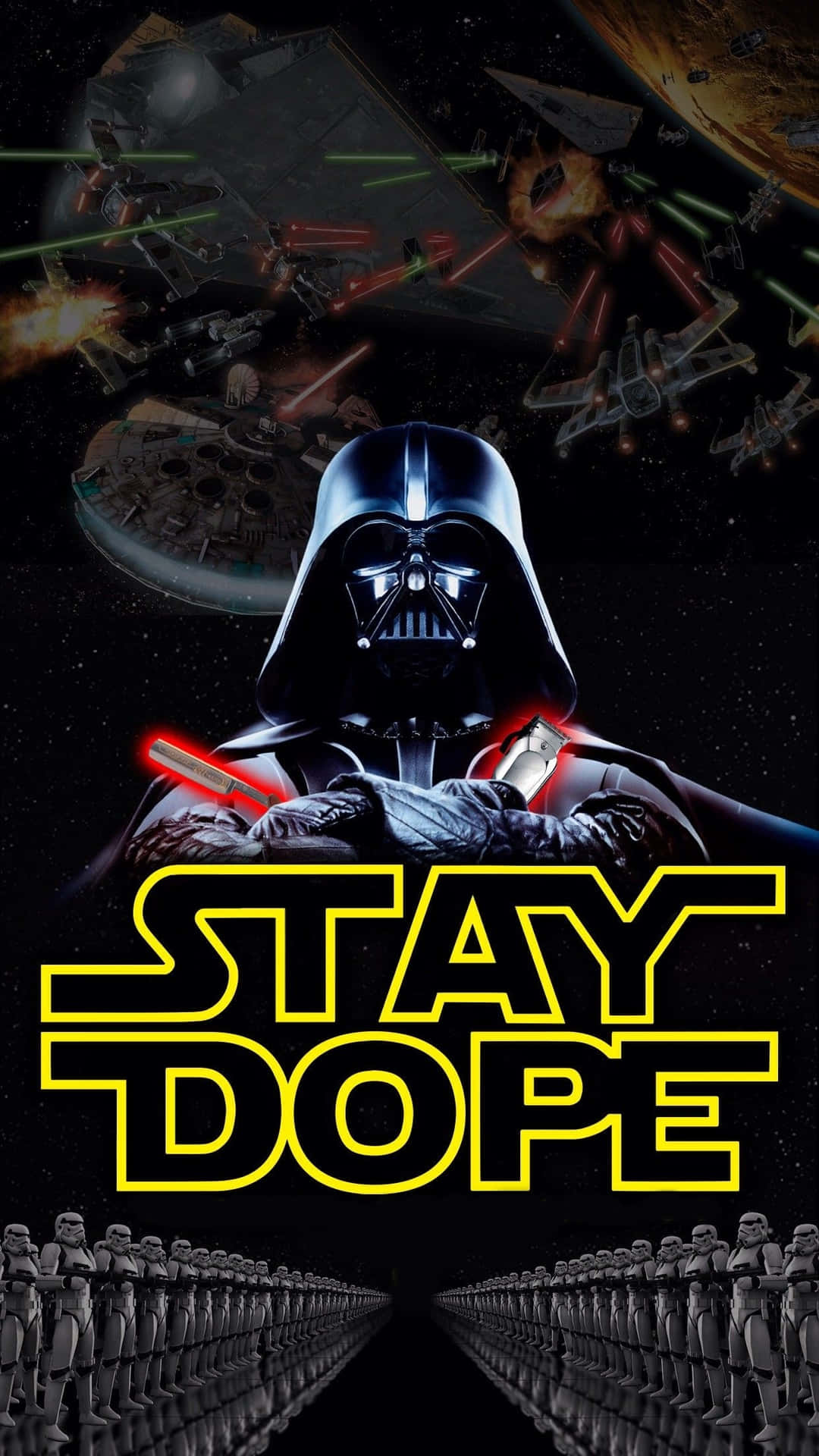 Dope Trippy Darth Vader Stay Dope Wallpaper