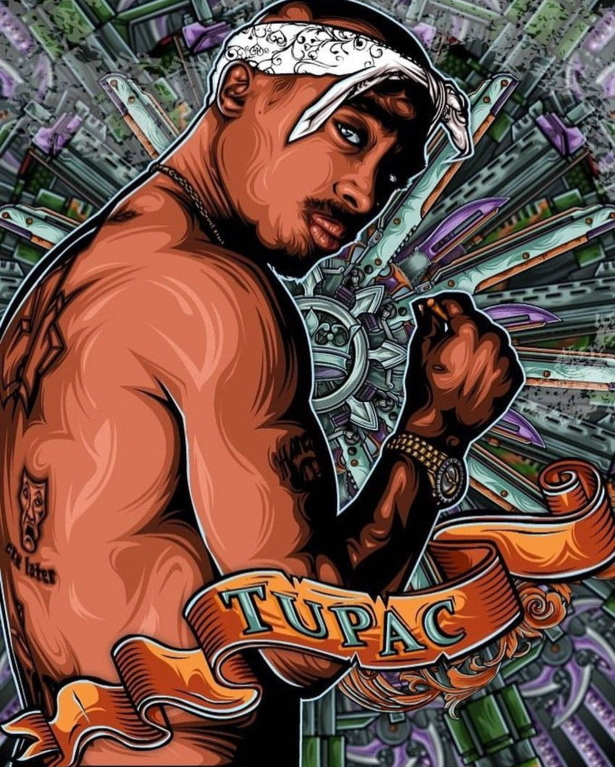 Dope Tupac 1242 X 1548 Wallpaper