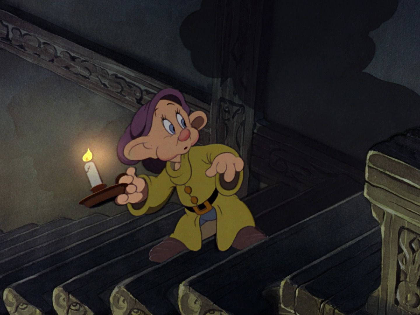 Dopey Dwarf At The Stairs Wallpaper