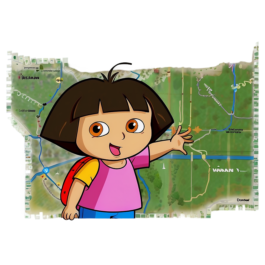 Dora And Map Png 05242024 PNG