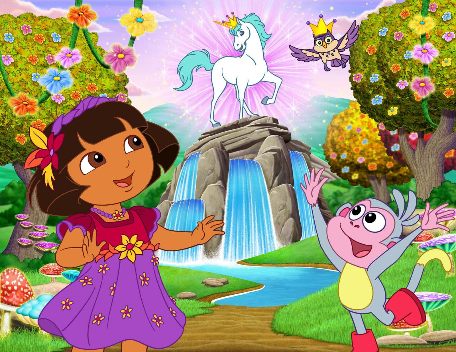 Välkommentill En Värld Full Av Kul Och Äventyr Med Dora!