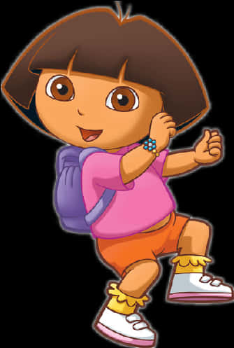Dora The Explorer Animated Character PNG