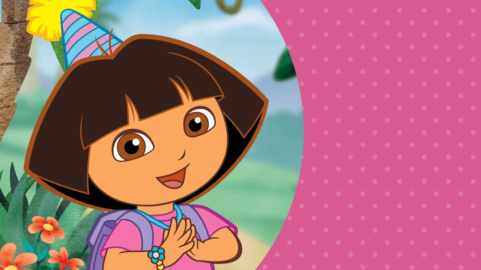 Træd ind i eventyret om Dora Fødselsdag glans billede: 