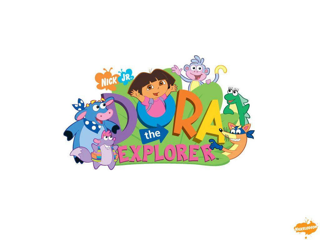 Dora The Explorer Friends Logo Wallpaper