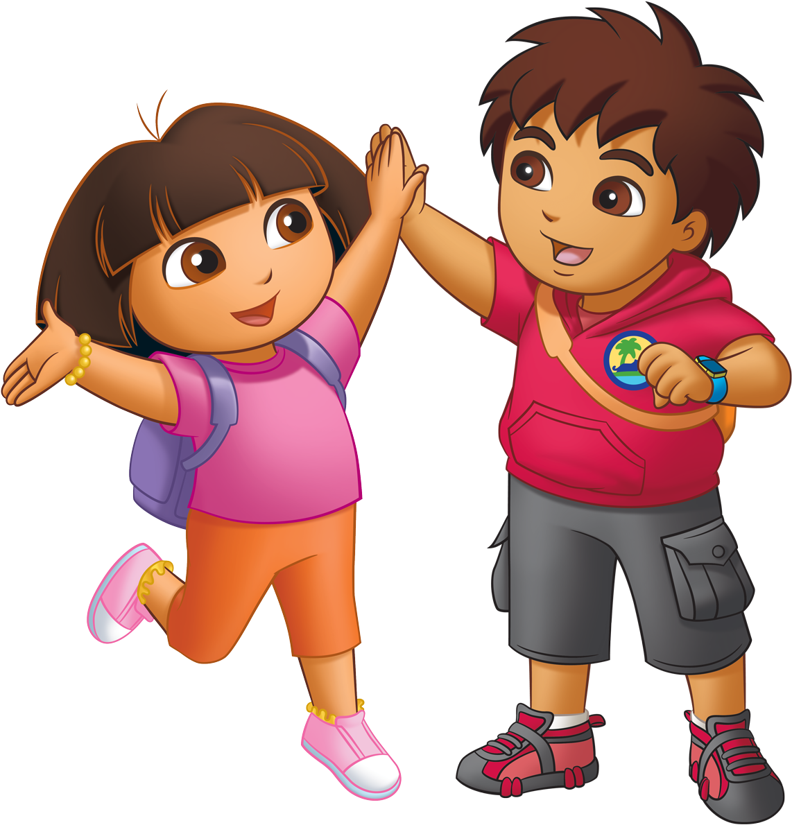 Doraand Friend High Five PNG