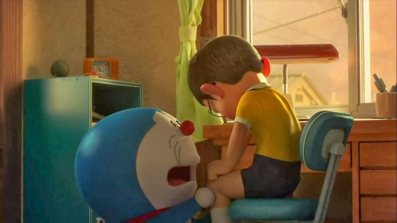 Doraemon Comforting A Cute Nobita Picture