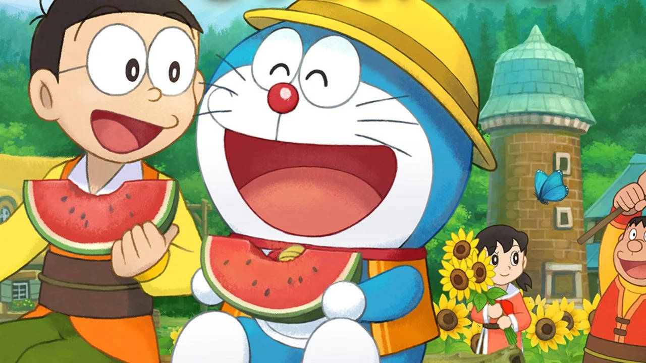 Doraemon Eating Watermelon 4k