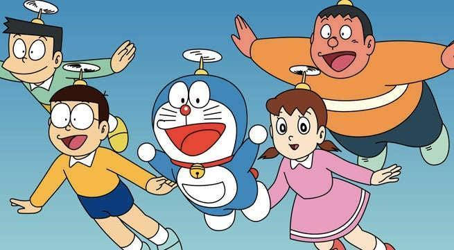 Doraemon Flying With Friends 4k