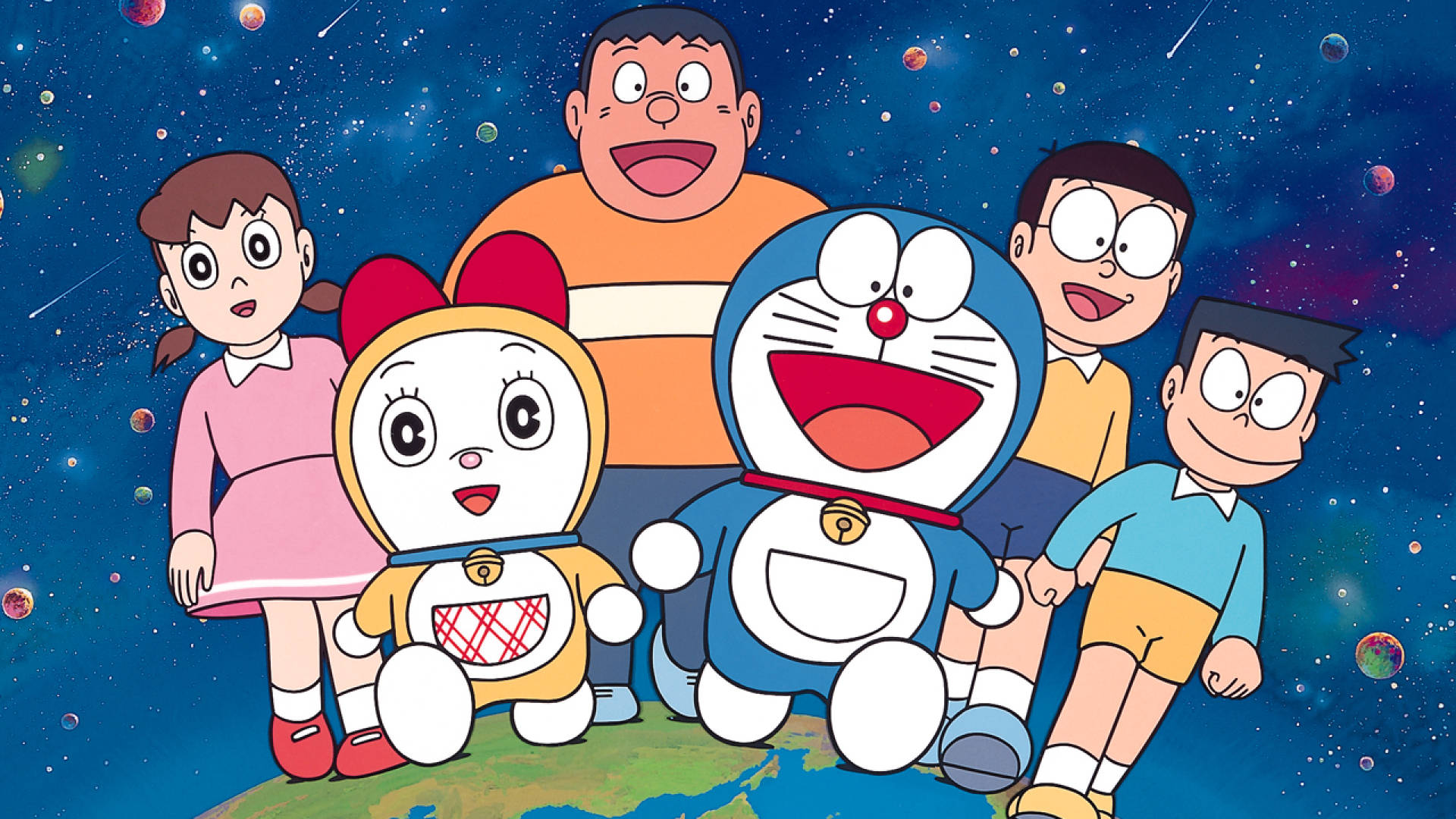Doraemon In Space Background
