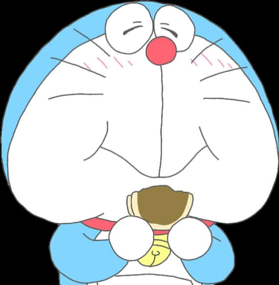 Doraemon Laughing Close Up PNG