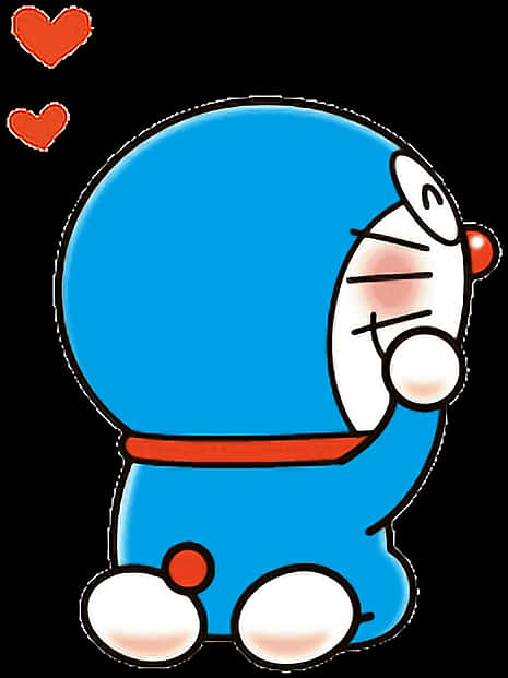 Doraemon Love Hearts Illustration PNG