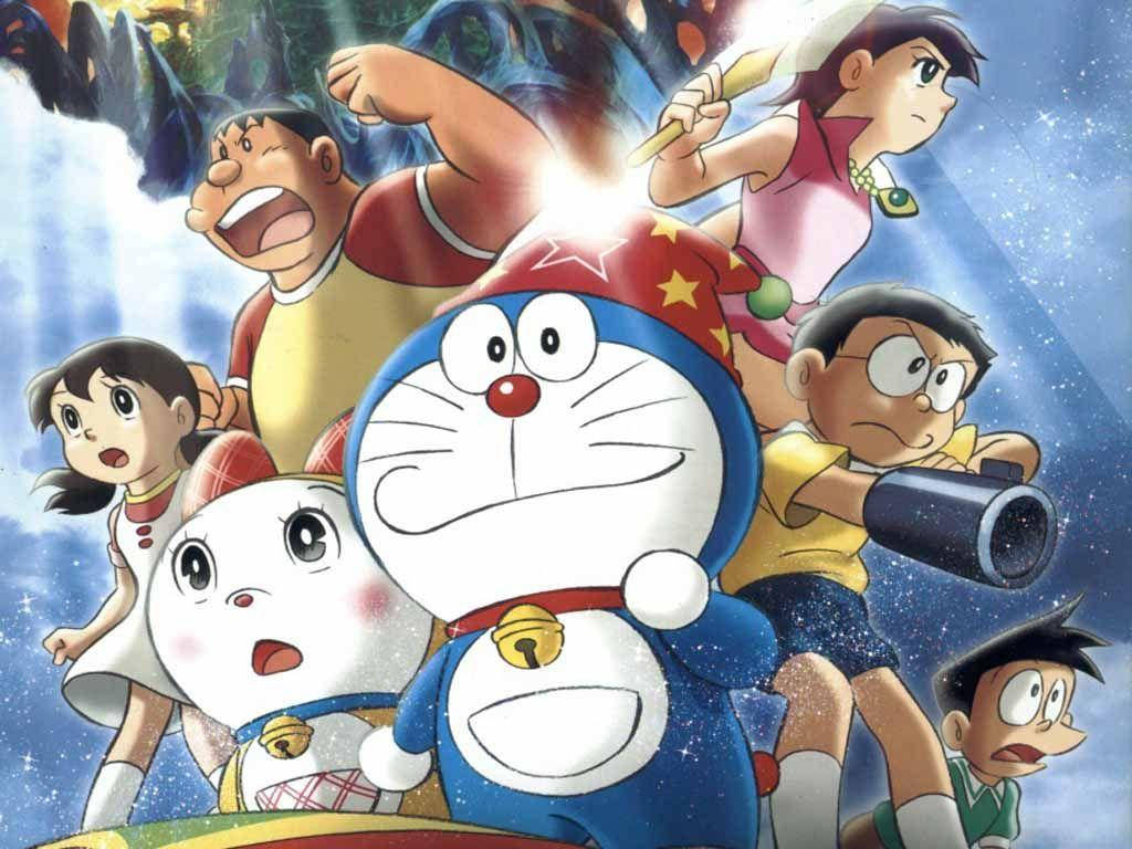Doraemon Og Nobita Plakat Wallpaper