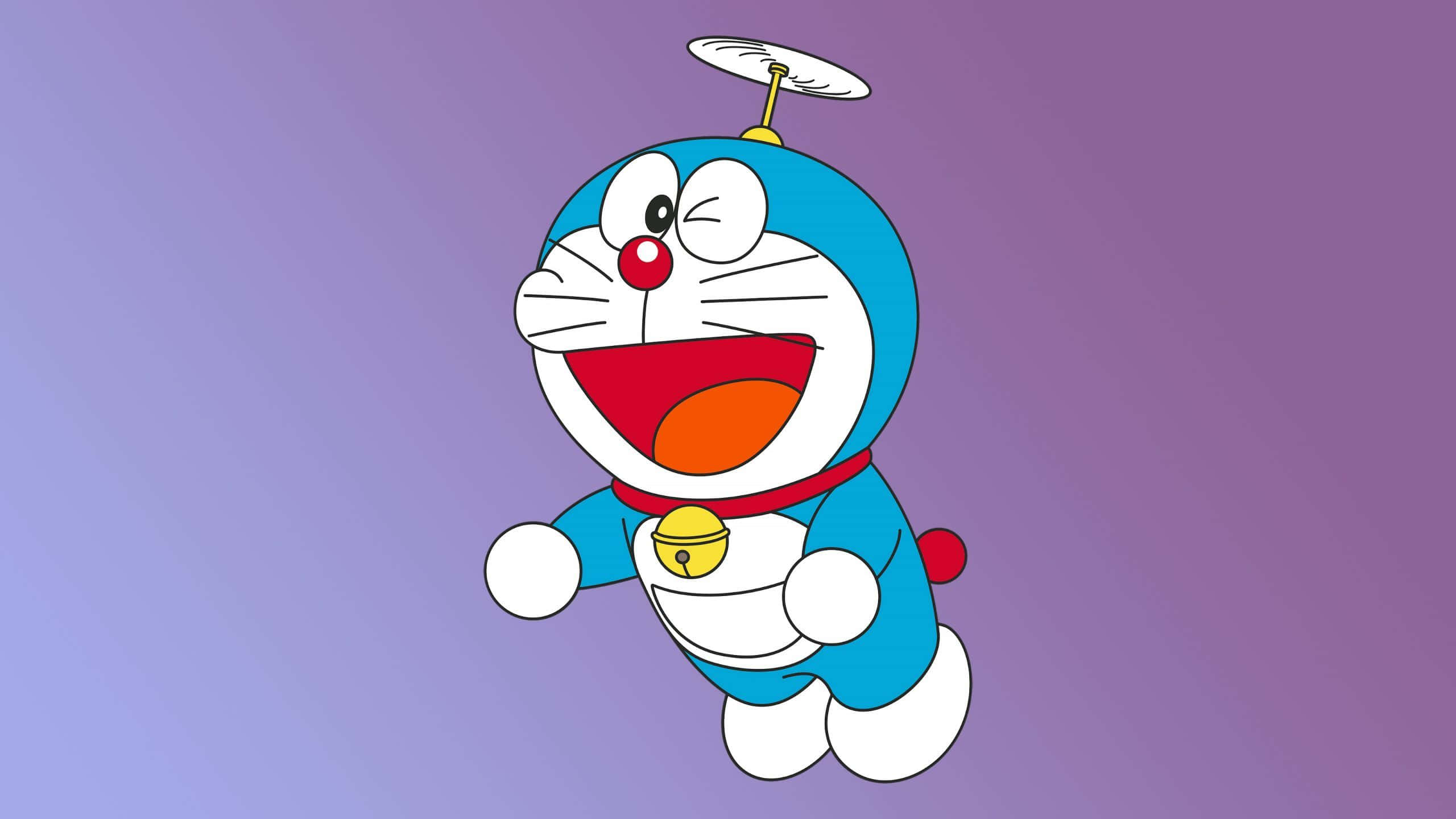 Doraemonog Hans Venner Nyder En Fredelig Dag.