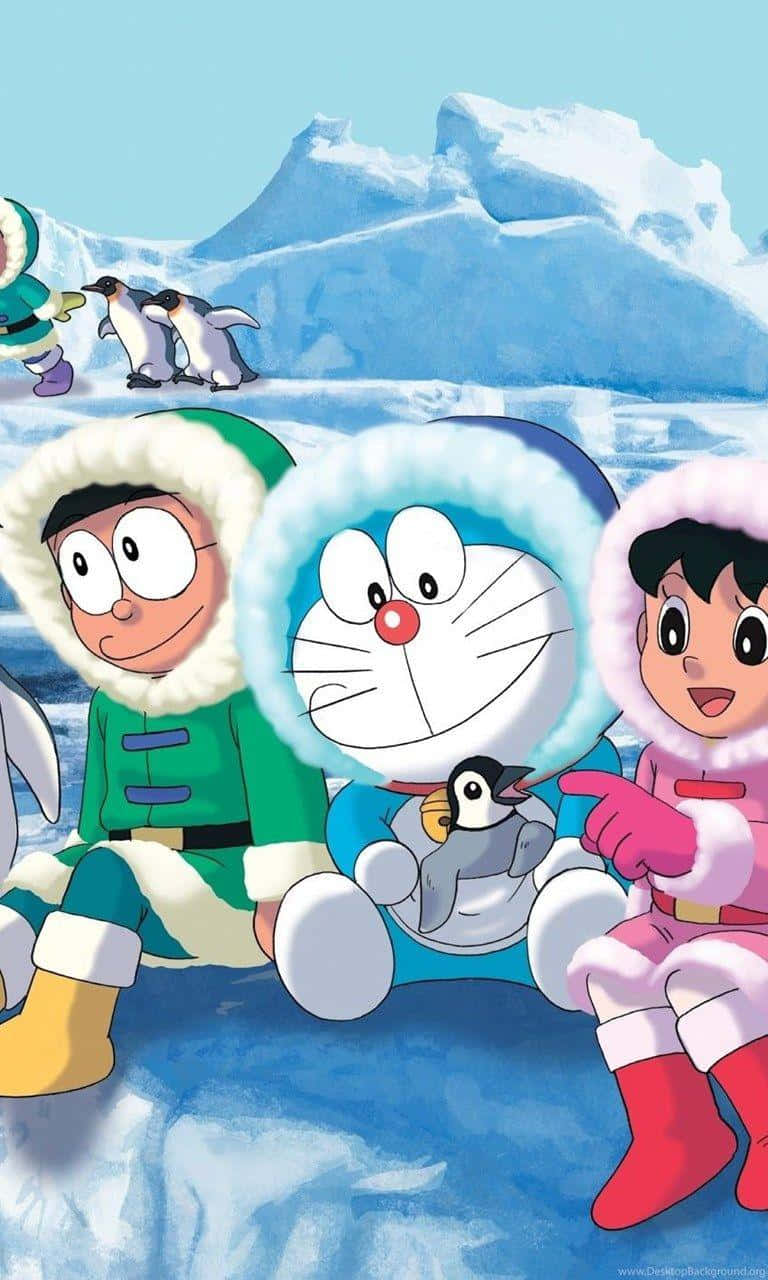 Hängmed Doraemon För Att Utforska Världens Underverk!