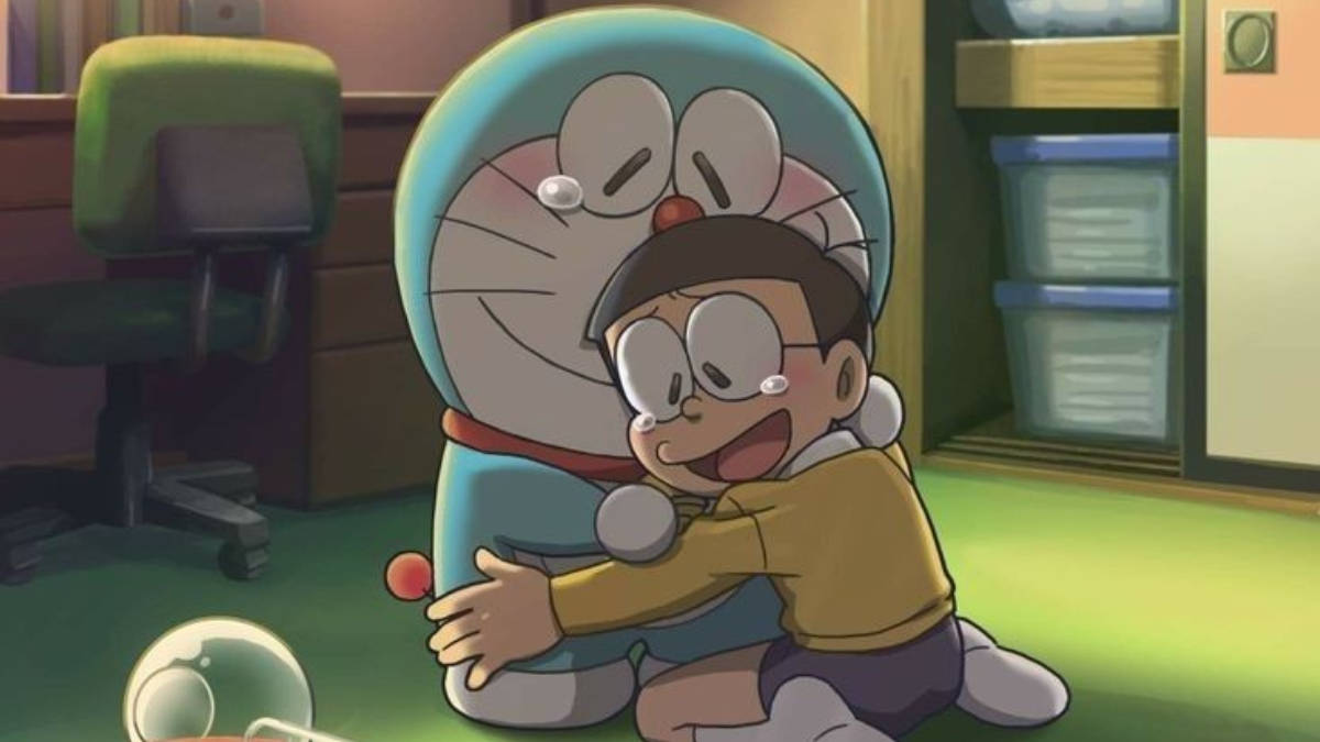 Doraemon Teary-eyed With Nobita 4k