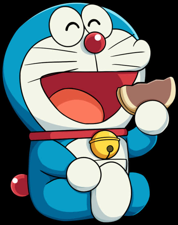 Doraemon_ Eating_ Dorayaki PNG