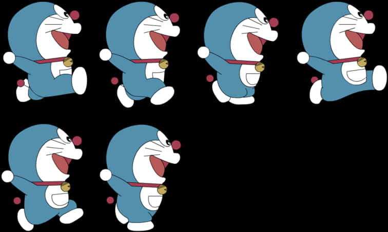 Doraemon_ Multiple_ Expressions PNG
