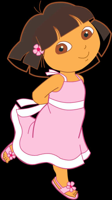 Dorain Pink Dress PNG