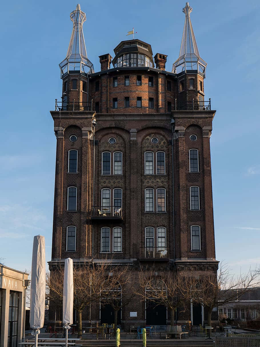 Historische Watertoren Architectuur Dordrecht Achtergrond