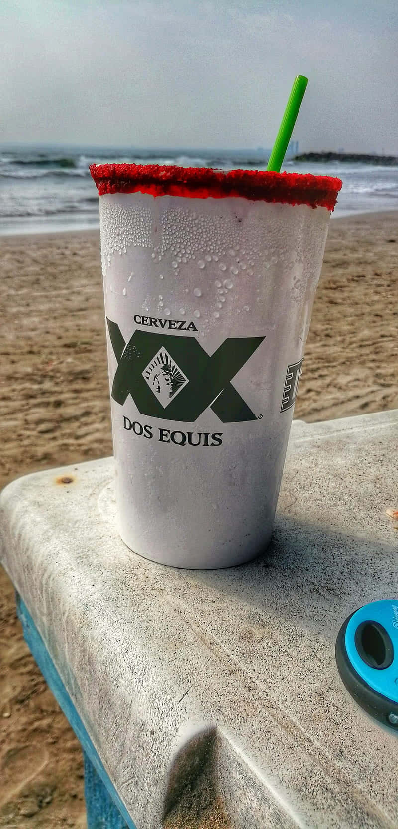 Dos Equis Strand Drinkbeker Achtergrond