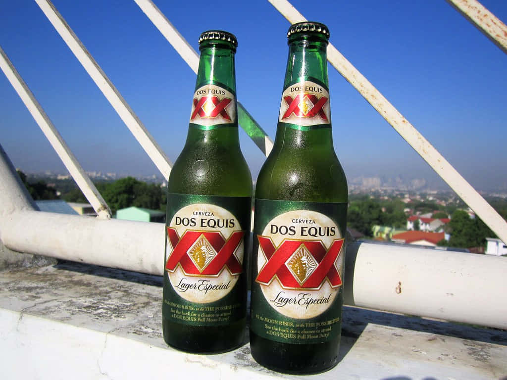 Bouteilles De Bière Dos Equis En Cadre Extérieur Fond d'écran