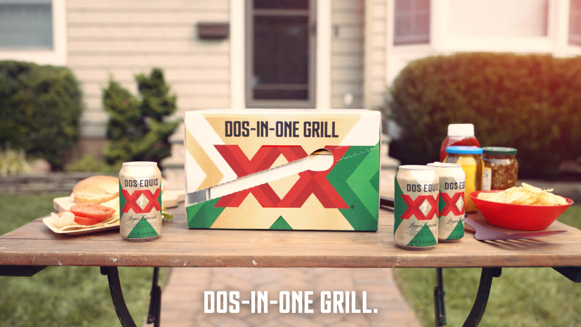 Dos Equis Grill Promotie Achtergrond