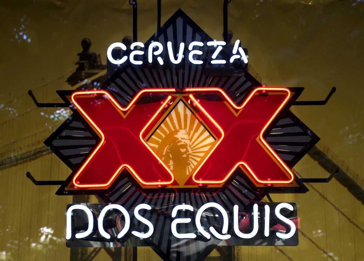 Dos Equis Neon Sign Achtergrond