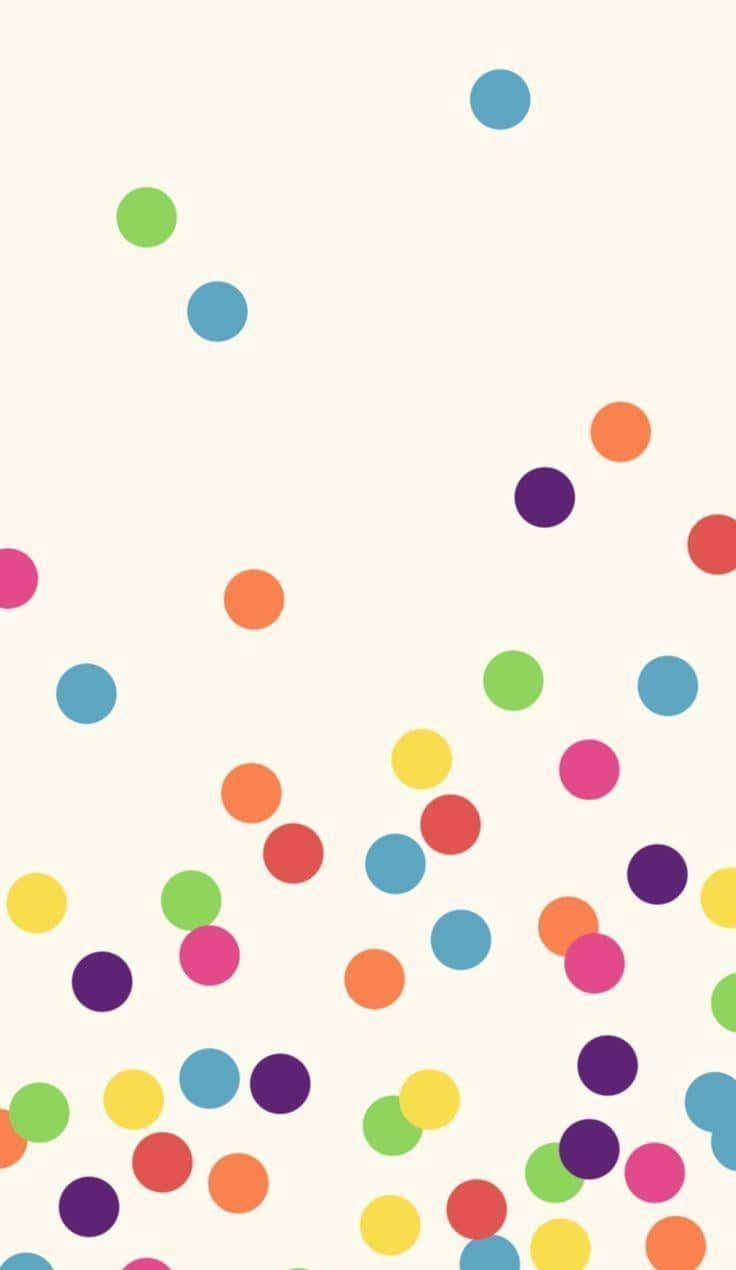A Colorful Background With Confetti Dots