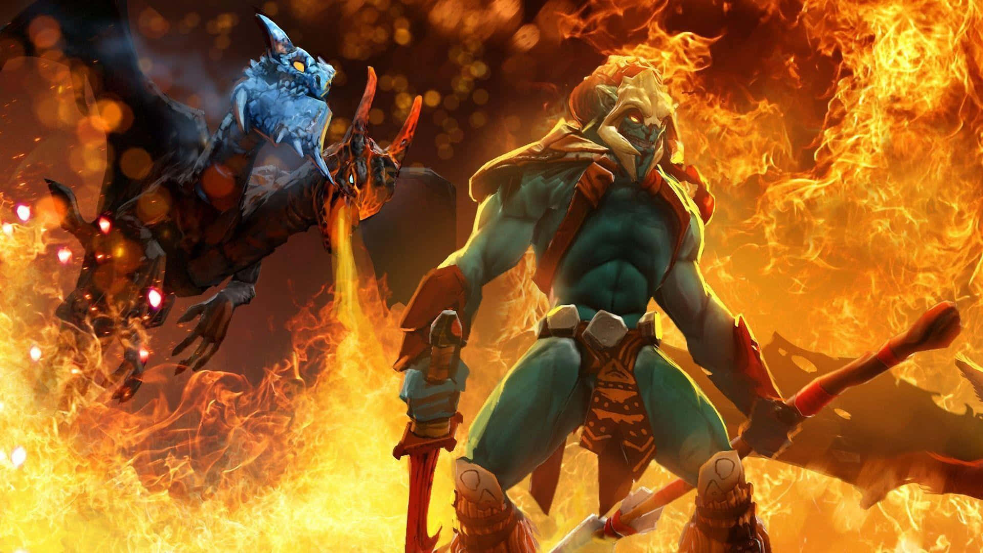 Epic battle in the Dota 2 arena