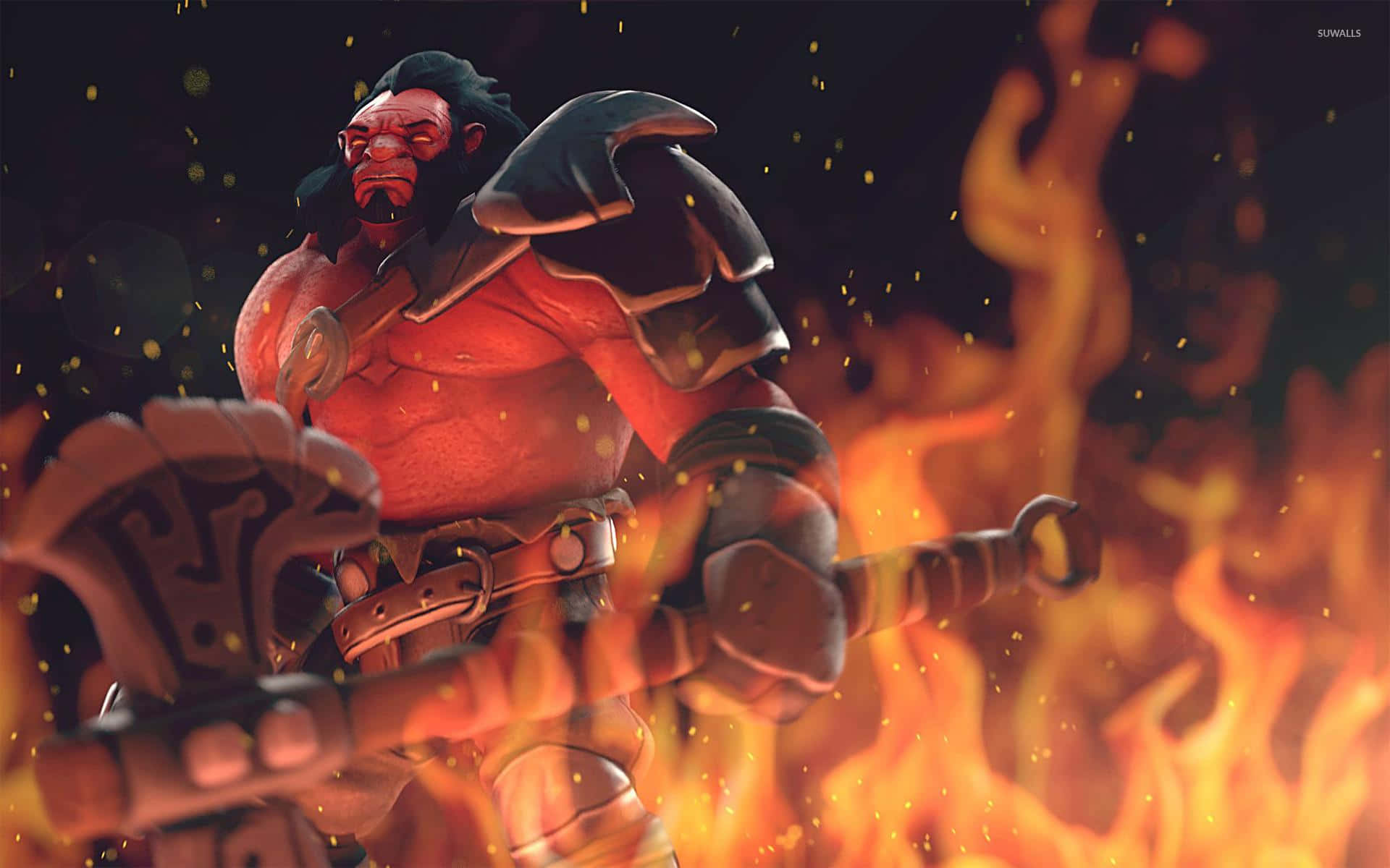 Image  Dota 2's Axe Champion Uses His Iconic Battle-Axe to Charge Into the Fray Wallpaper