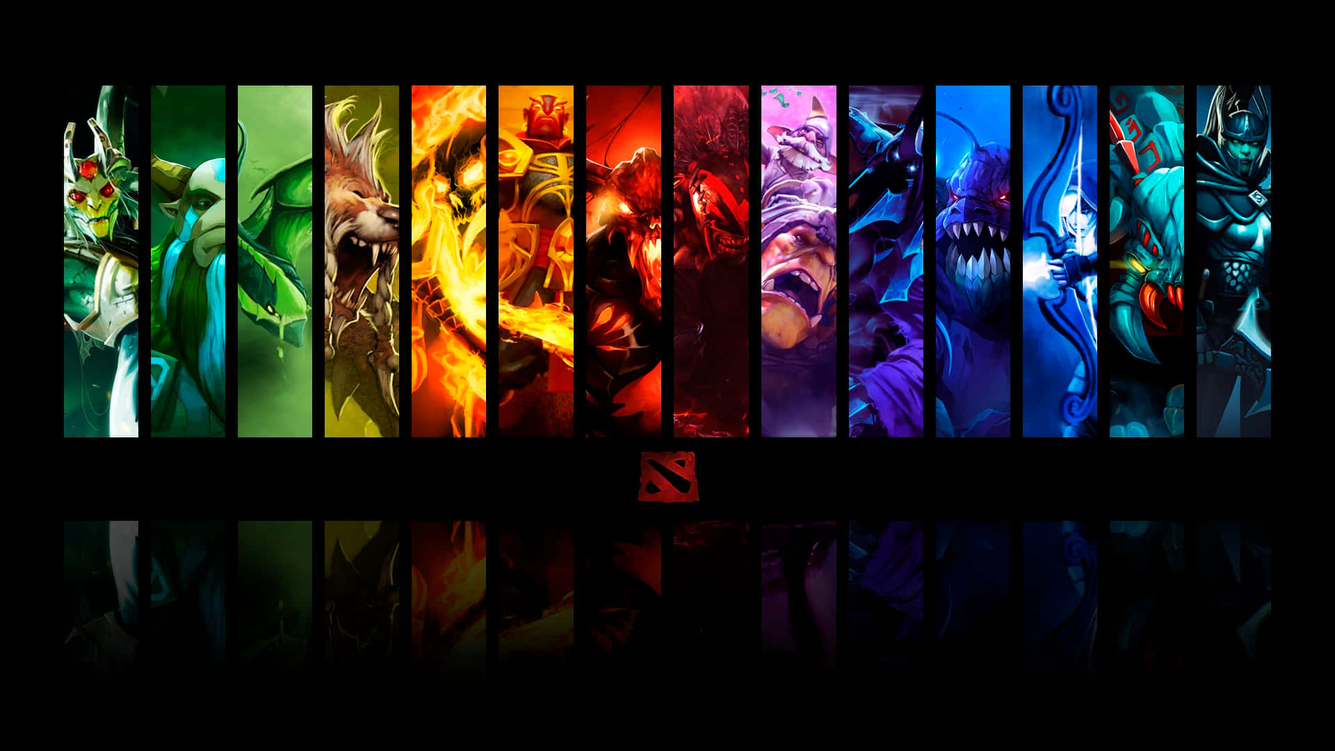 Epic Battle of Dota 2 Heroes Wallpaper