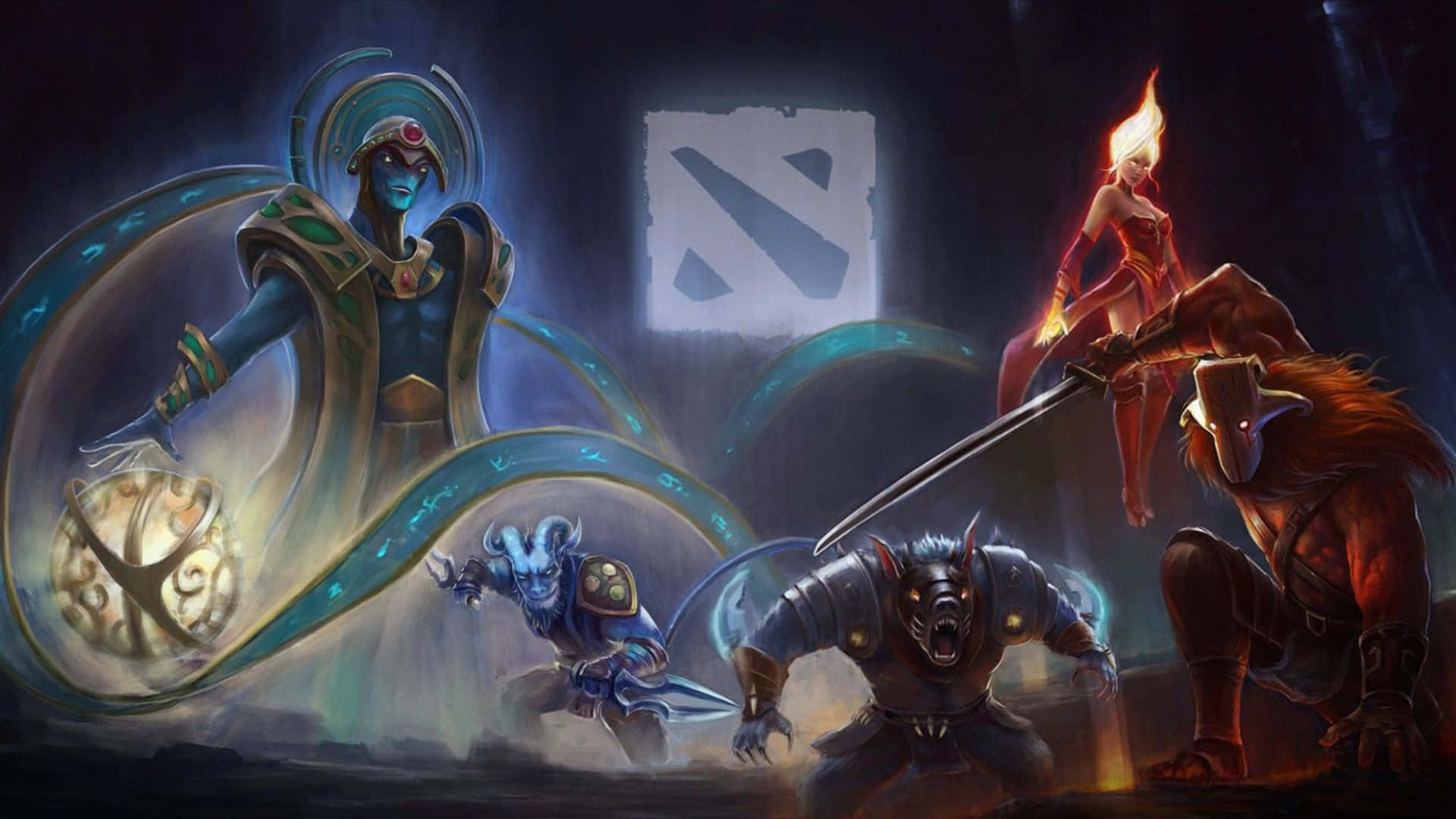 The Mighty Heroes of Dota 2 Wallpaper