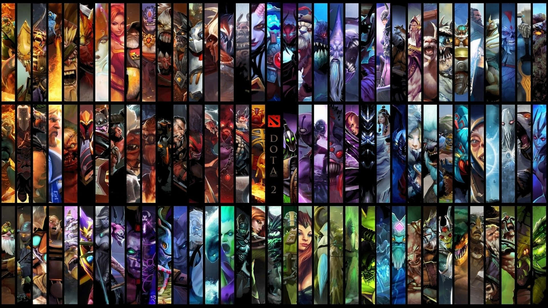 The Ultimate Battle: Dota 2 Heroes Unleashed Wallpaper