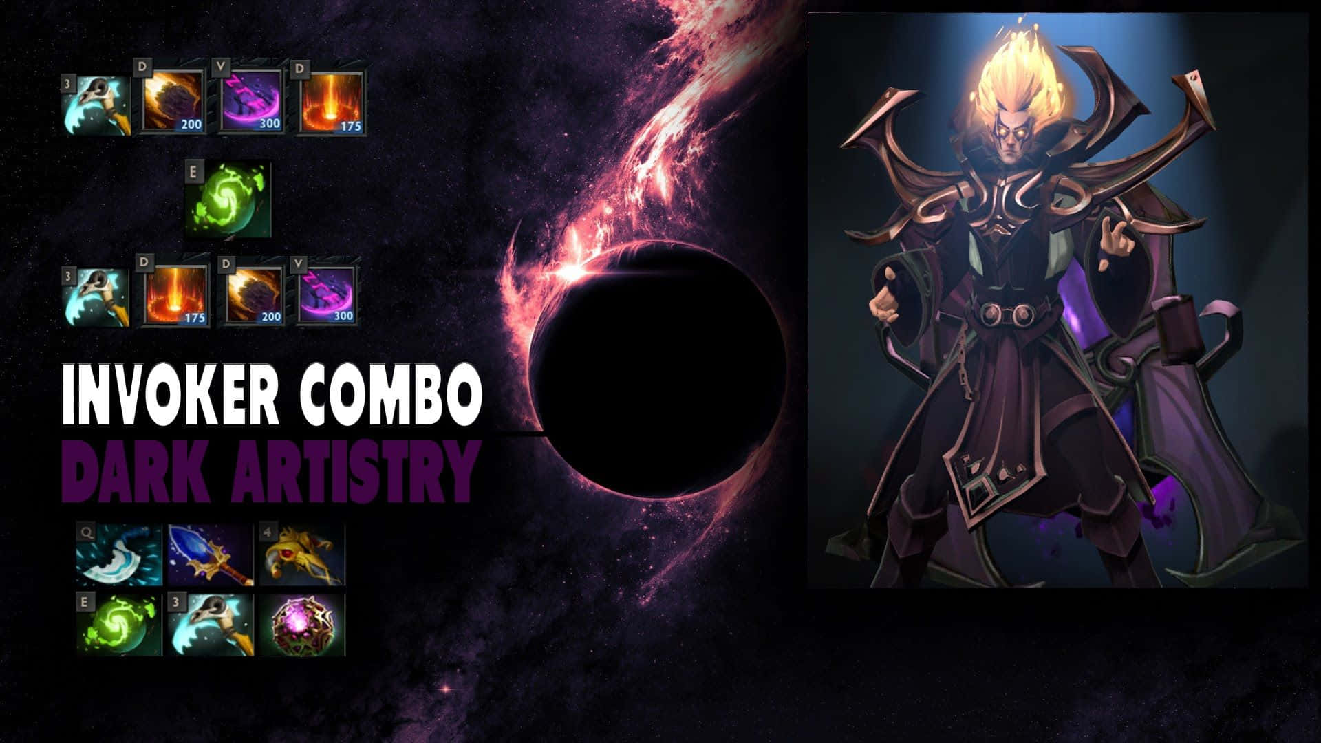 Unleash the mystical powers of the Dota 2 Invoker with this stunning high-resolution wallpaper. Wallpaper