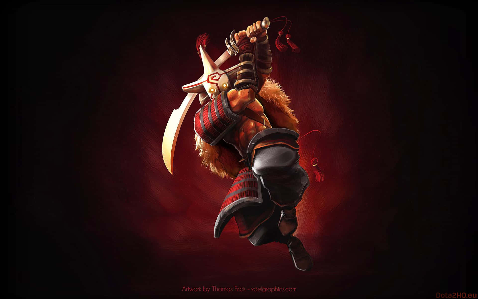 Unleash the power of the mighty Juggernaut from Dota 2 Wallpaper