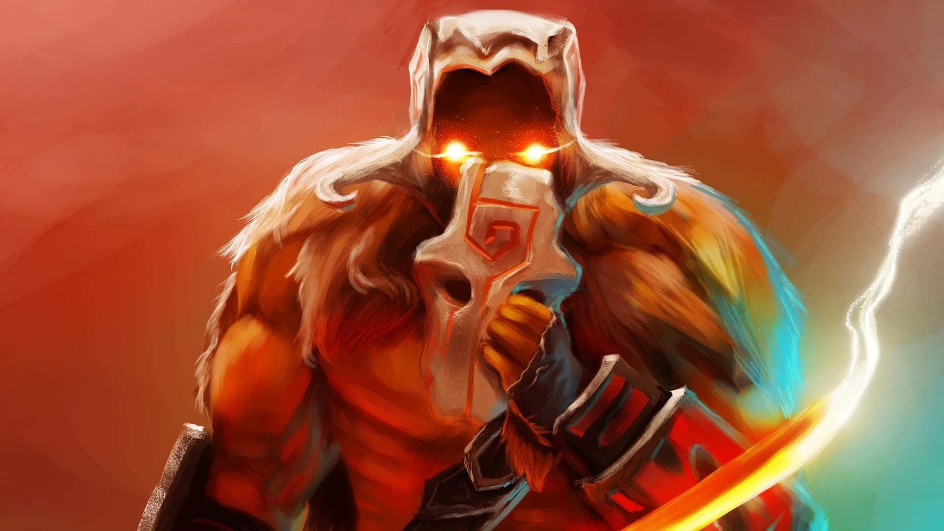Join The Juggernaut in Dota 2 - A Fearsome Display of Power Wallpaper