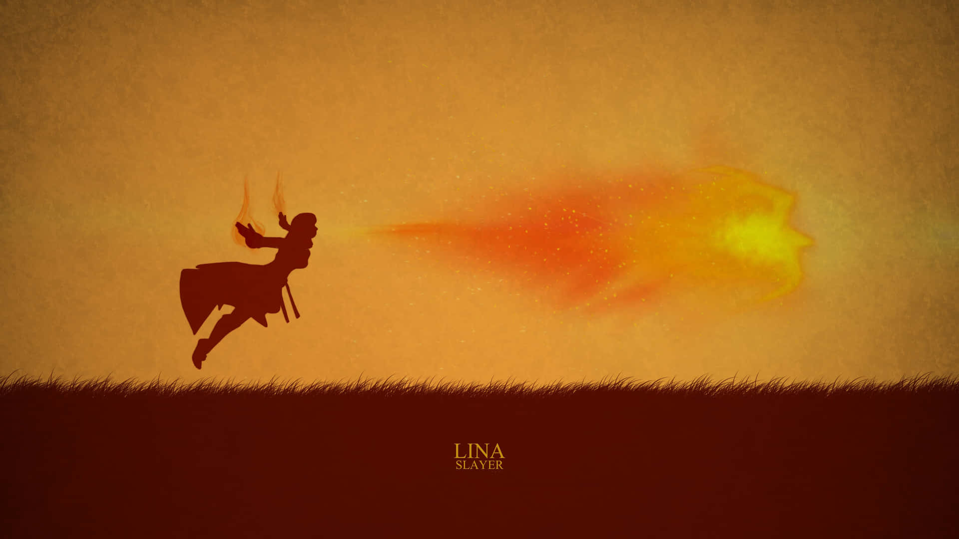 Lina the Slayer unleashing her fiery powers in Dota 2 Wallpaper