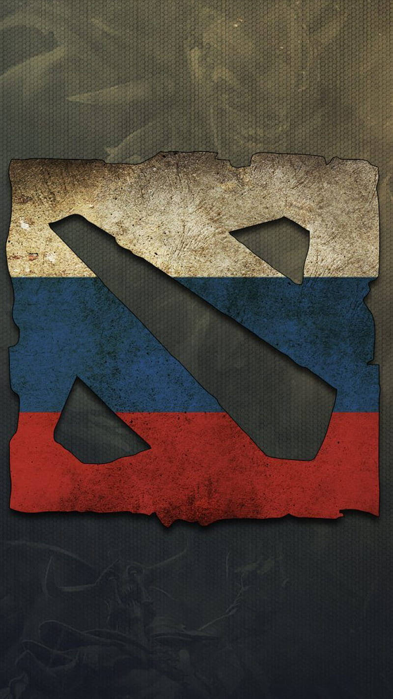Dota 2 Logo Russian Flag Wallpaper