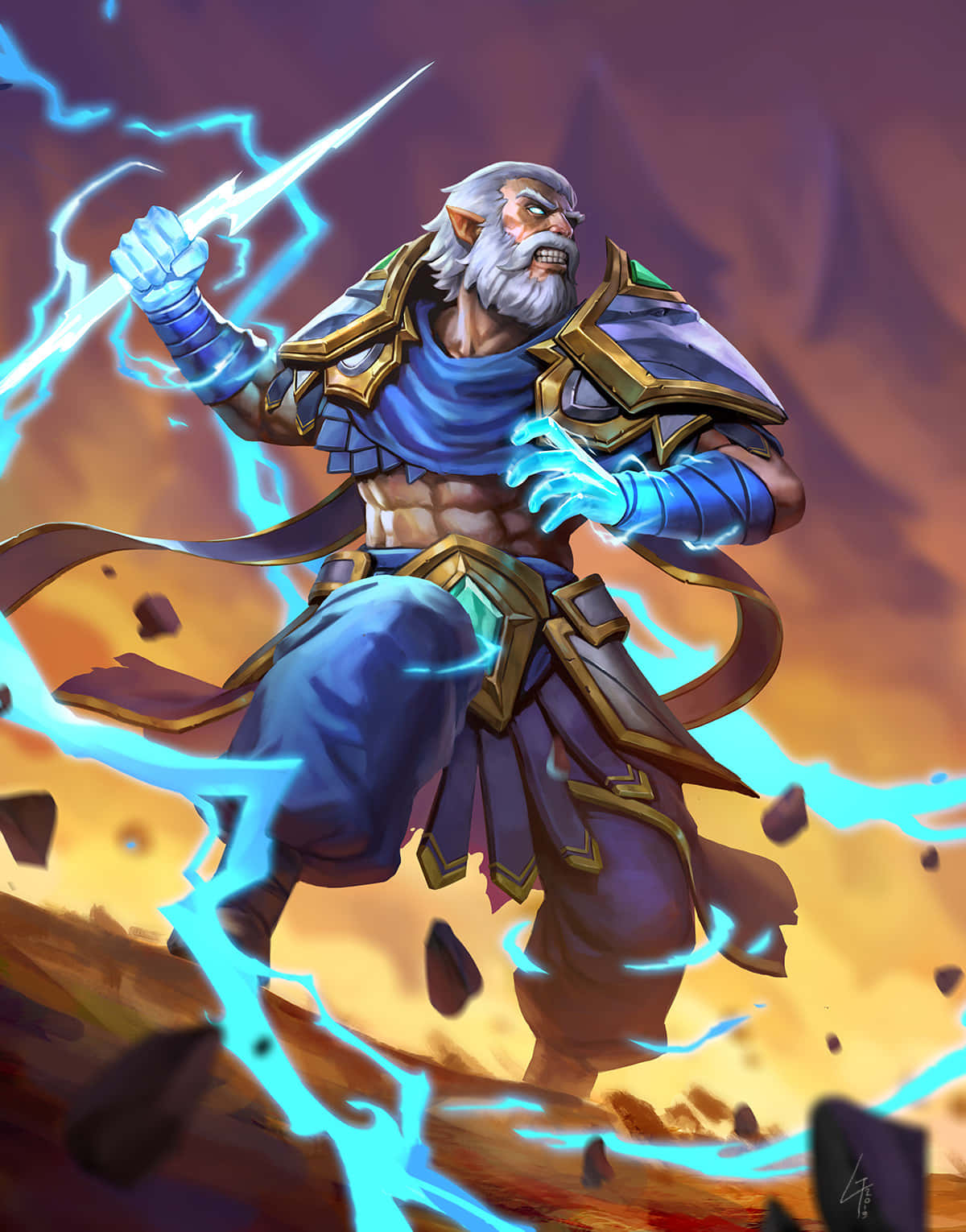 Thunderous Power - Zeus unleashes his fury in Dota 2 Wallpaper