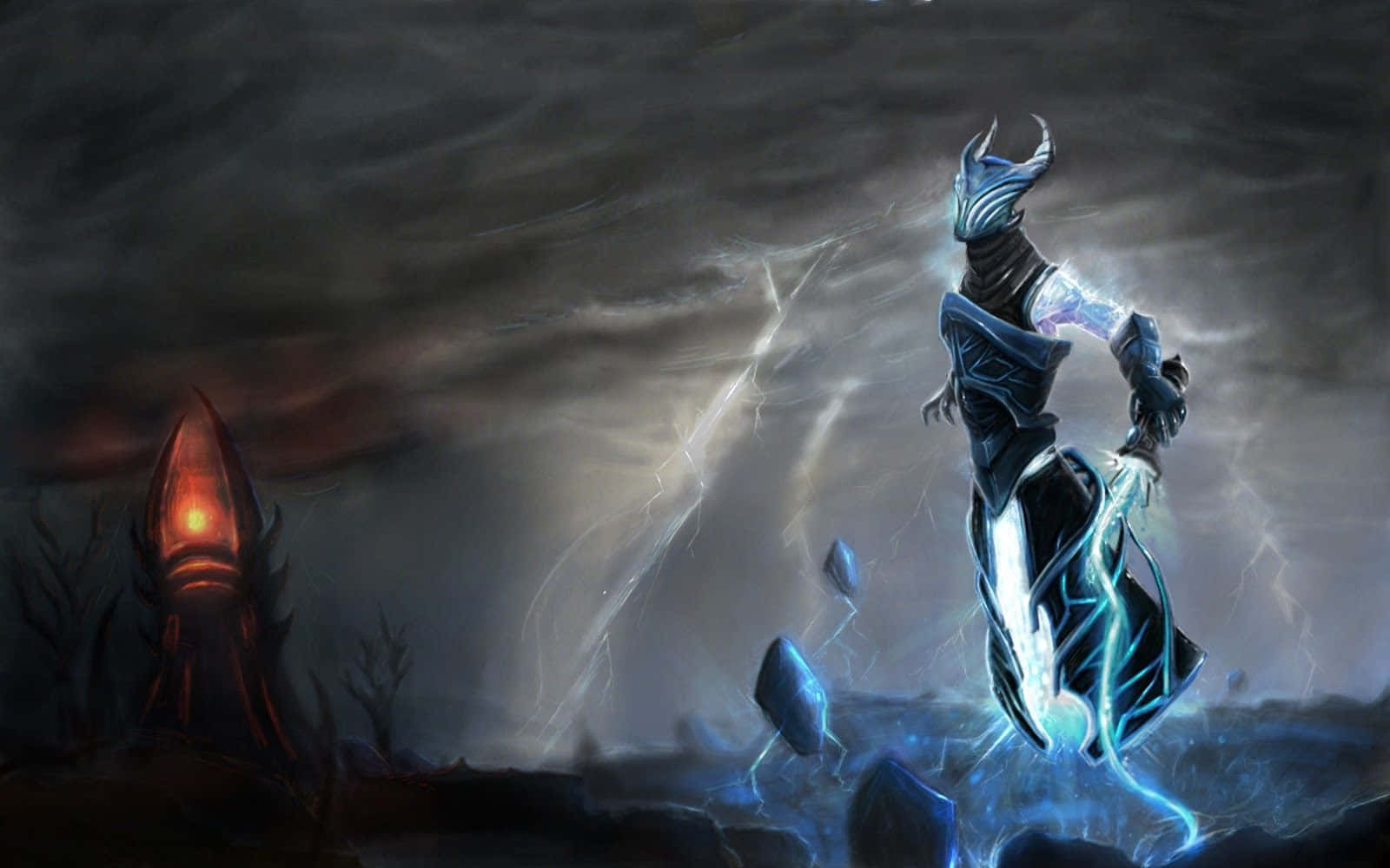 Zeus, the Thunder God, dominating the battlefield in Dota 2. Wallpaper