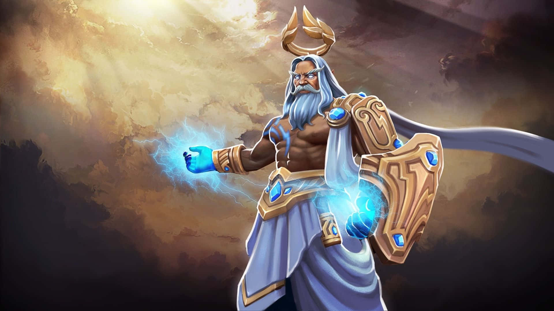 Dota 2 Zeus: The God of Thunder in Action Wallpaper
