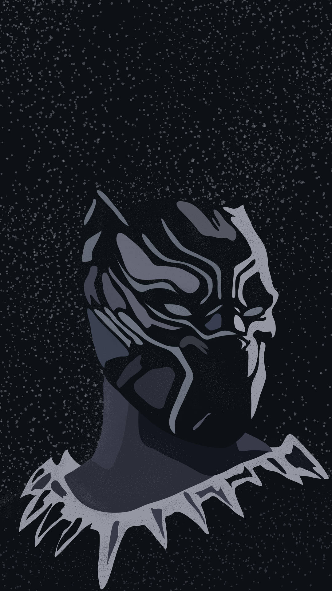 Dotted Black Panther Android Art