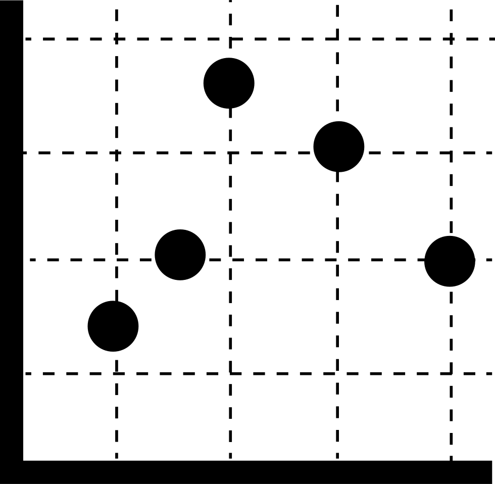 Dotted Gridwith Black Circles PNG