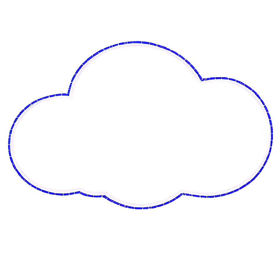 Dotted Line Cloud Shape Png Pgr PNG