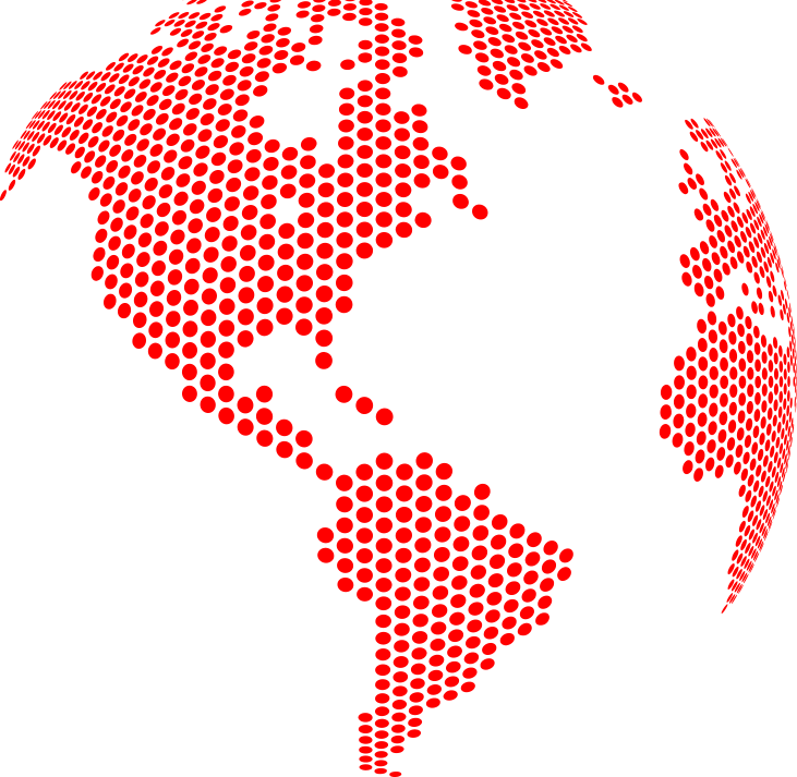 Dotted World Map Redon Blue PNG