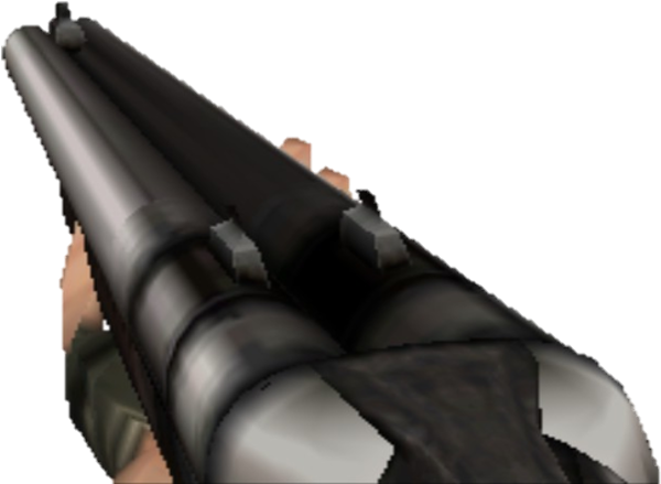 Double Barrel Shotgun Closeup PNG