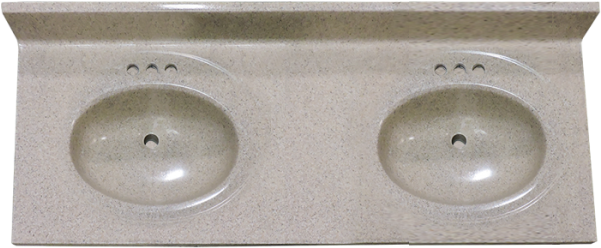 Double Basin Sink Design PNG