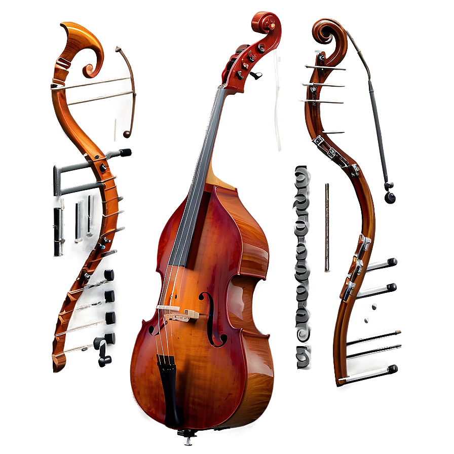 Double Bass Side View Png Gpj PNG