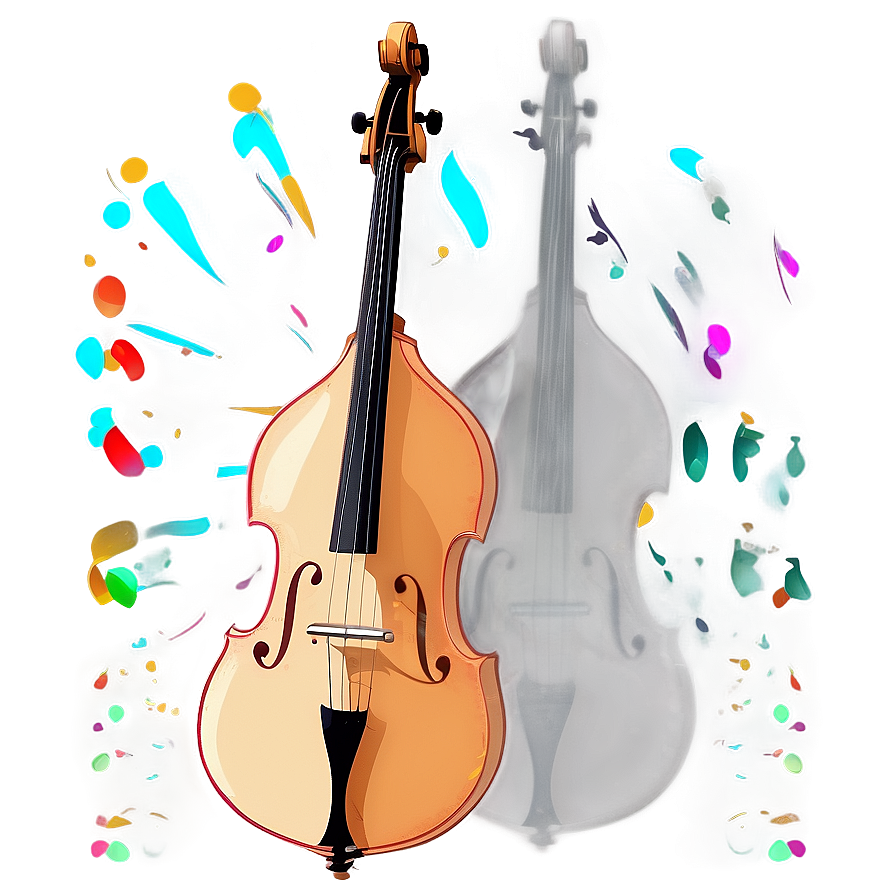 Double Bass Sunset Silhouette Png 4 PNG